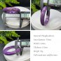 Purple Phosphosiderite Bangle 55MM Porcelain Luster Celestial Eye Floating Flowers
