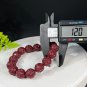 Cinnabar Beaded Bracelet 12mm Red Vintage Spiral Square Pattern