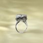 Raw Gray Agate Ring Adjustable Freeform Silver S925 Handmade