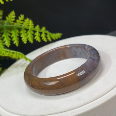 Sugar Purple Ocean Jasper Bangle 55MM Old Mine Porcelain Luster Crystallization