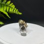 Raw Green Tourmaline Ring Adjustable Freeform Silver S925 Handmade