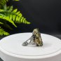 Raw Green Tourmaline Ring Adjustable Freeform Silver S925 Handmade