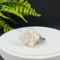 Raw White Crystal Ring Adjustable Freeform Flake Ice Clusters Silver S925 Handmade