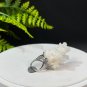 Raw White Crystal Ring Adjustable Freeform Flake Ice Clusters Silver S925 Handmade