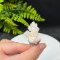 Raw White Crystal Ring Adjustable Freeform Flake Ice Clusters Silver S925 Handmade