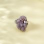 Raw Gray Purple Agate Ring Adjustable Freeform Grape Clusters Silver S925 Handmade