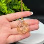 Citrine Pendant Necklace Icy Transparent Hand Carved Hollow Cute Cat Head & Nine Tailed Fox