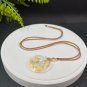 Citrine Pendant Necklace Icy Transparent Hand Carved Hollow Cute Cat Head & Nine Tailed Fox