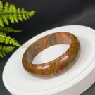 Ocean Jasper Bangle 61MM Old Mine Crystallization Multicolored Floating Celestial Eyes