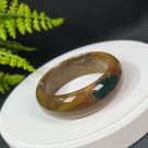Ocean Jasper Bangle 53MM Old Mine Porcelain Luster Multicolored Floating Celestial Eye
