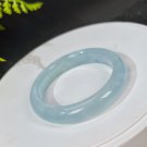 Aquamarine Bangle 52MM Icy Translucent Light Blue March Birthstone