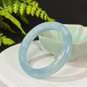Aquamarine Bangle 52MM Icy Translucent Light Blue March Birthstone