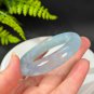 Aquamarine Bangle 52MM Icy Translucent Light Blue March Birthstone