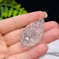 Pyrolusite Pendant Necklace Flake Ice Transparent Rainbow Dendritic Hand Carved Nine Tailed Fox Plum