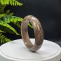 Brown Silicified Jade Bangle 58MM Porcelain Luster Celestial Eyes