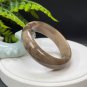 Brown Silicified Jade Bangle 58MM Porcelain Luster Celestial Eyes