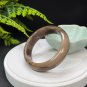 Brown Silicified Jade Bangle 58MM Porcelain Luster Celestial Eyes