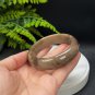 Brown Silicified Jade Bangle 58MM Porcelain Luster Celestial Eyes