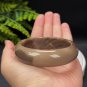 Brown Silicified Jade Bangle 58MM Porcelain Luster Celestial Eyes