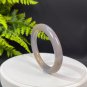 Smoky Purple Agate Bangle 53+MM Icy Floating Flowers Round