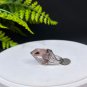 Raw Red Phantom Quartz Ring Adjustable Freeform Tower Silver S925 Handmade