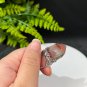 Raw Red Phantom Quartz Ring Adjustable Freeform Tower Silver S925 Handmade
