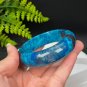 Rare American Blue Chrysocolla Bangle 59MM Porcelain Luster Crystallization Celestial Eye