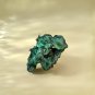 Raw Green Malachite Ring Adjustable Freeform Flame Geode Silver S925 Handmade