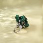 Raw Green Malachite Ring Adjustable Freeform Flame Geode Silver S925 Handmade