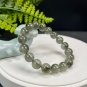 Green Rutilated Quartz Beaded Bracelet 10.5mm Icy Translucent Hair Crystal Women Gifts