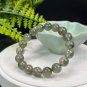 Green Rutilated Quartz Beaded Bracelet 10.5mm Icy Translucent Hair Crystal Women Gifts