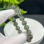 Green Rutilated Quartz Beaded Bracelet 10.5mm Icy Translucent Hair Crystal Women Gifts
