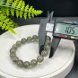 Green Rutilated Quartz Beaded Bracelet 10.5mm Icy Translucent Hair Crystal Women Gifts