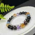 Mix Gemstones Beaded Bracelet Colorful Birthstone Handmade Obsidian Citrine Aquamarine Amethyst Mix Gemstones Beaded Bracelet Colorful Birthstone Handmade Obsidian Citrine Aquamarine Amethyst