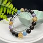 Mix Gemstones Beaded Bracelet Colorful Birthstone Handmade Obsidian Citrine Aquamarine Amethyst