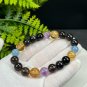 Mix Gemstones Beaded Bracelet Colorful Birthstone Handmade Obsidian Citrine Aquamarine Amethyst