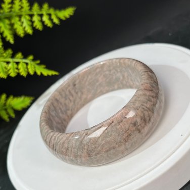 Feldspar Bangle 62MM Porcelain Luster Crystallization Flesh Pink Green