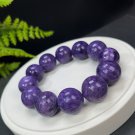 Purple Charoite Beaded Bracelet 20mm Old Mine Large Round Beads