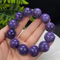 Purple Charoite Beaded Bracelet 20mm Old Mine Large Round Beads