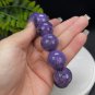 Purple Charoite Beaded Bracelet 20mm Old Mine Large Round Beads