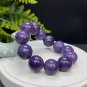 Purple Charoite Beaded Bracelet 20mm Old Mine Large Round Beads