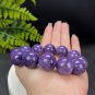 Purple Charoite Beaded Bracelet 20mm Old Mine Large Round Beads
