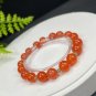 Ice South Red Agate Beaded Bracelet 9mm with Lake Green Jade Beads Stacking