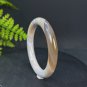 Beige Gray Agate Bangle 56MM Translucent Celestial Eyes Multi-layer Round