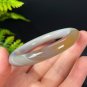 Beige Gray Agate Bangle 56MM Translucent Celestial Eyes Multi-layer Round
