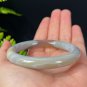 Beige Gray Agate Bangle 56MM Translucent Celestial Eyes Multi-layer Round