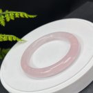 Rose Quartz Bangle 58MM Flake Ice Translucent Round Light Pink