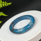 Rare American Blue Chrysocolla Bangle 56MM Porcelain Luster Crystallization