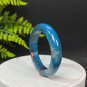 Rare American Blue Chrysocolla Bangle 56MM Porcelain Luster Crystallization