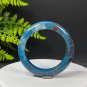 Rare American Blue Chrysocolla Bangle 56MM Porcelain Luster Crystallization